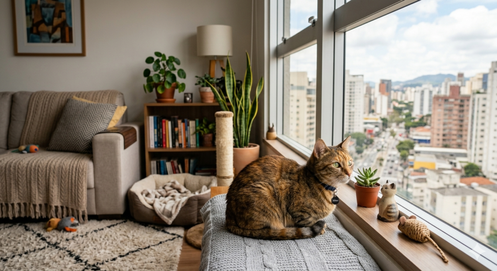gato de apartamento